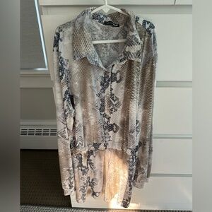 FashionNova Snake Print Romper